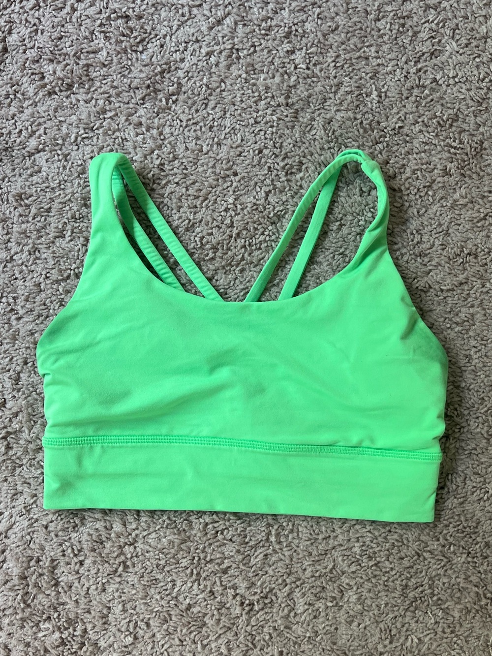 Lululemon Neon Green Energy Sports Bra